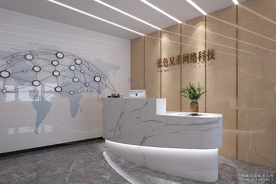 網(wǎng)絡(luò)科技公司形象墻設(shè)計效果圖