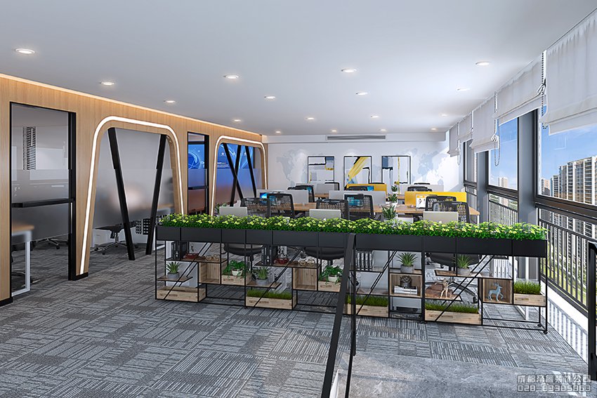 科技公司辦公空間設(shè)計效果圖