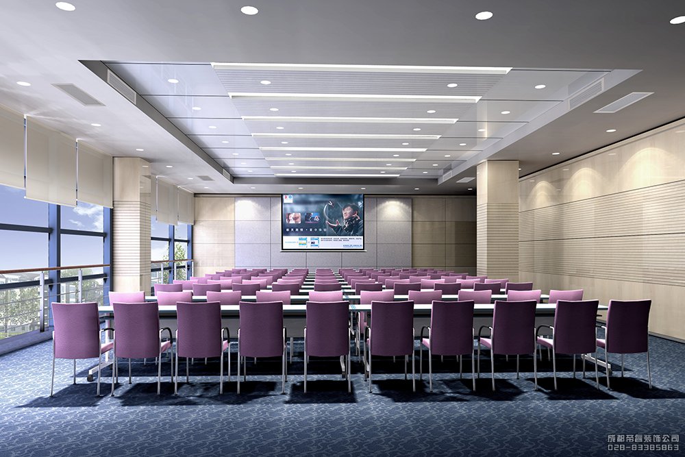 辦公樓中型會議室設(shè)計效果圖