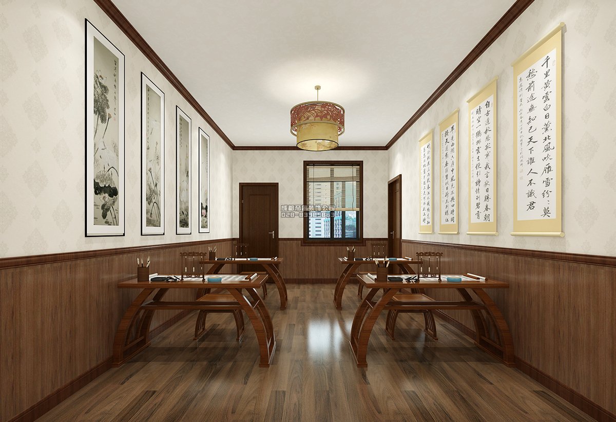 書法培訓(xùn)機構(gòu)教室裝修效果圖