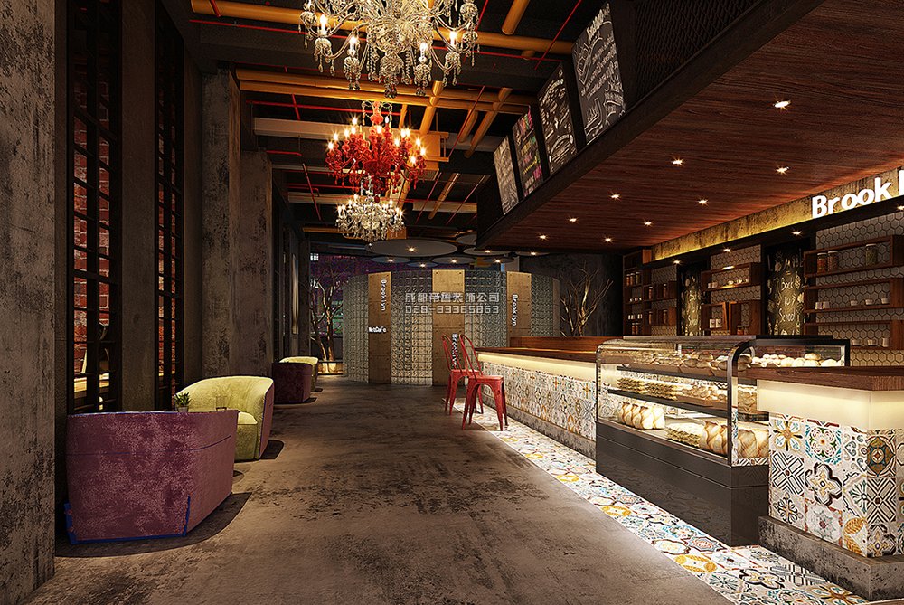 工業(yè)風咖啡廳裝修效果圖